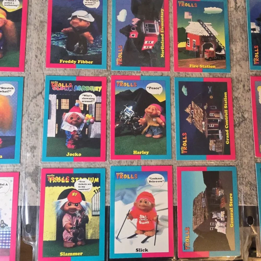1992 Norfin Trolls Trading Cards Full Set Of 50 Vtg Y2K